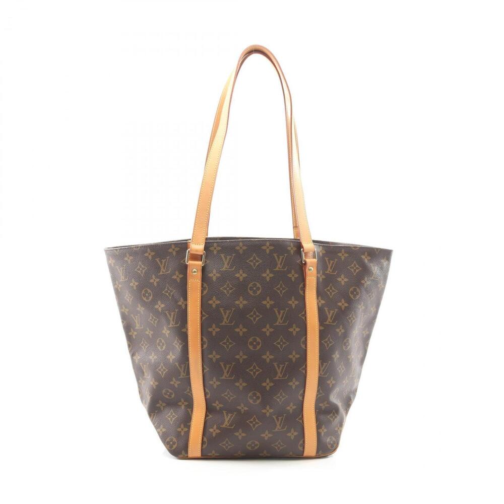 LOUIS VUITTON Authentic Brown Monogram Leather Tote Bag